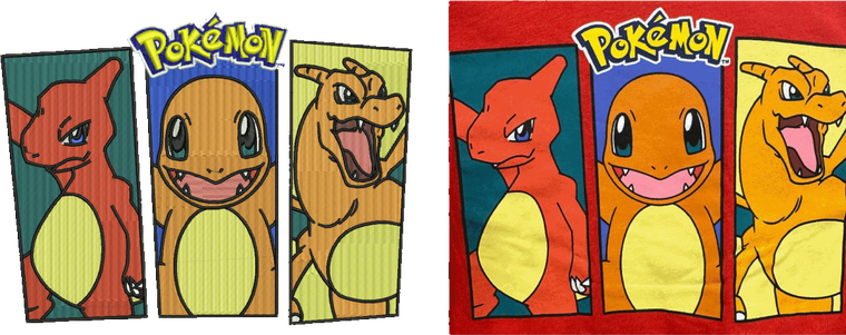 Pokémon embroidery digitizing sample